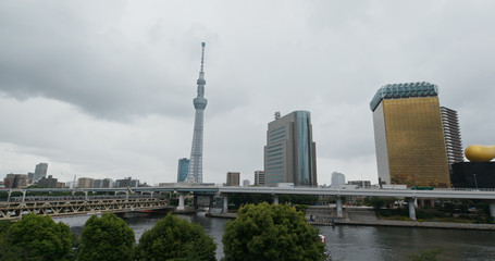 Tokyo skytree in asakusa district