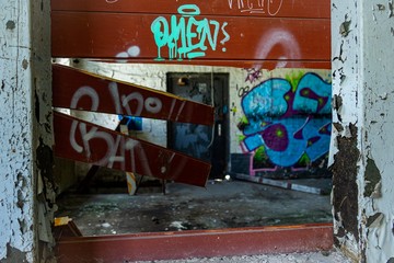 old abandoned train station, Urbex.