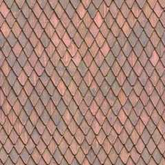 Seamless Roof Tile Texture Square 4K