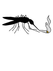 moskito kiffen rauchen drogen weed hanf joint cannabis kiffer blutsauger silhouette stechmücke kleine schnake blut trinken fliege insekt schmeißfliege stechen clipart lustig böse