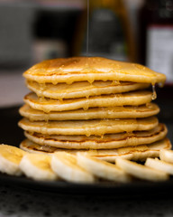 pancake covered with honey