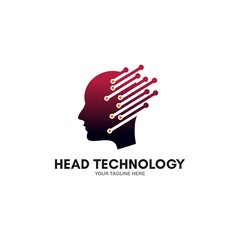 Head Technology Logo Vector
