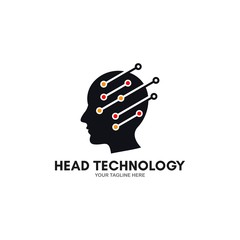 Head Technology Logo Vector