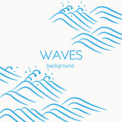 Japanese wave pattern, vector background