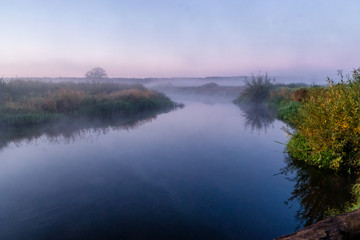 Poranek w Dolinie Narwi, Podlasie, Polska