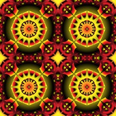  Seamless endless repeating multicolored bright ornament of different colors