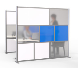 Modern Office Partitions and Office Workers