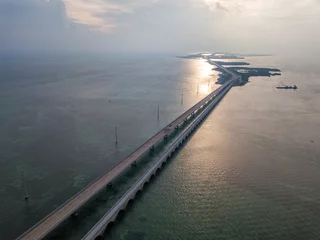 Deurstickers Atlantische weg Aerial photo of Florida Keys Seven Miles Bridge