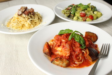 ３種のパスタ