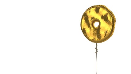 gold balloon symbol of dot circle on white background