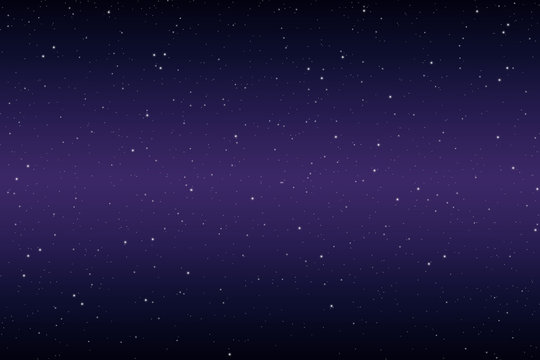 Night starry sky in blue-violet colors