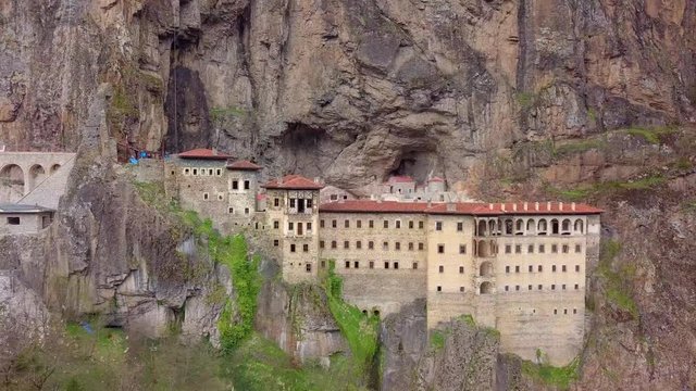 Aerial view of Sumela Monastery in Turkey - Blacksea 