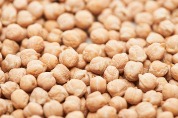 close up view of organic chickpea seeds