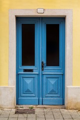 Old blue rustic doors