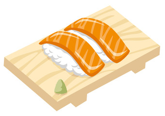 お寿司アイコン（サーモン）