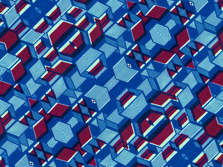 Geometric pattern of an African fabric 