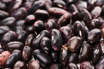 close up view of raw organic black beans