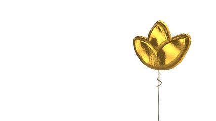 gold balloon symbol of spa on white background