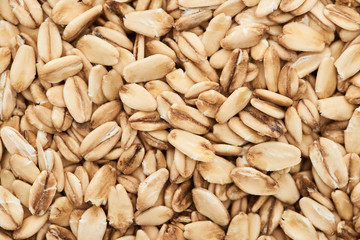 top view of unprocessed pressed organic oats