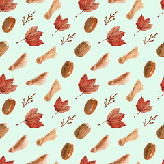 Watercolor background Bright lace autumn