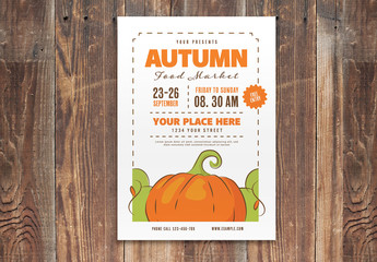 Autumn Food Market Flyer Layout