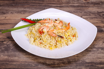 Thai style fried rice with prawn