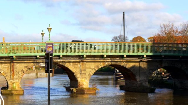 A Pan Of The River Trent In Nottingham On A Overcast Day