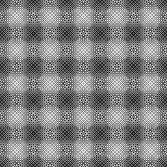 Geometrical seamless square pattern background - abstract monochrome vector graphic design from diagonal squares