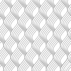 Vector geometric seamless pattern. Modern geometric background with wavy lines.