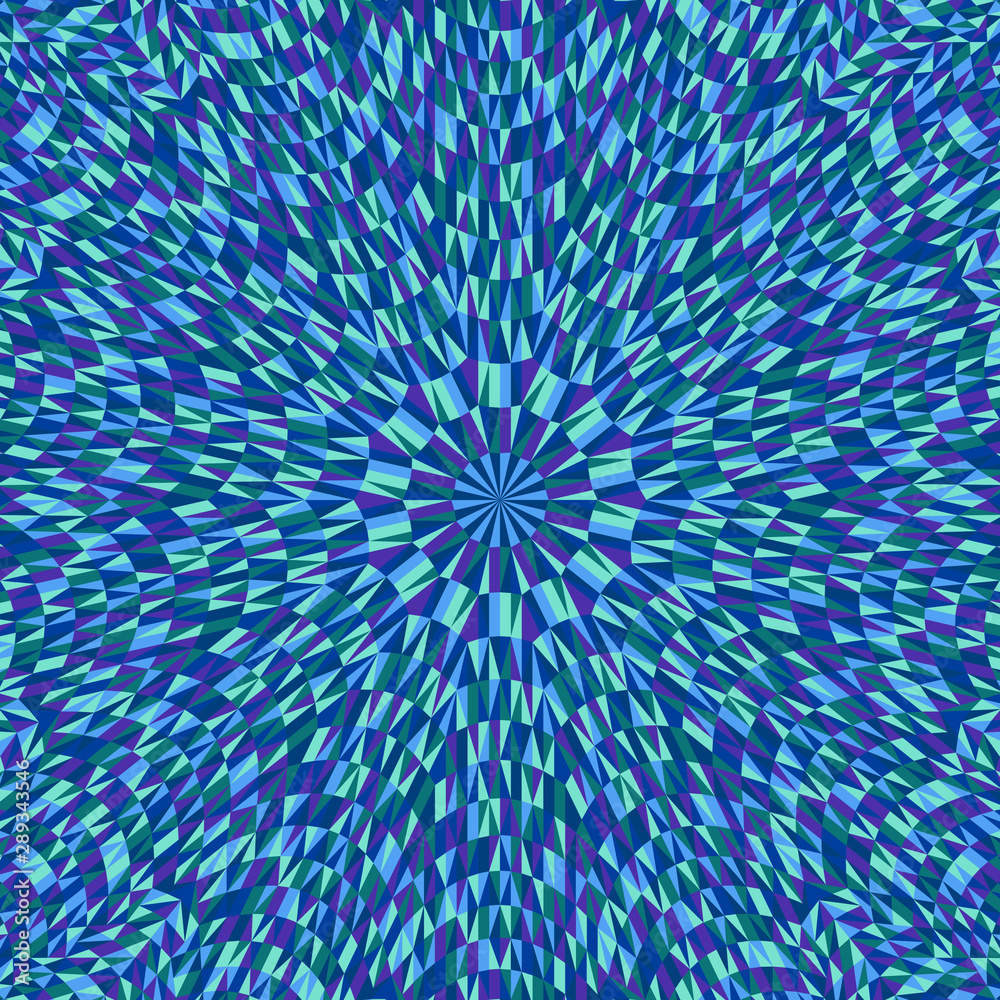 Poster abstract pattern background design - psychedelic circular hypnotic colorful vector graphic with geom
