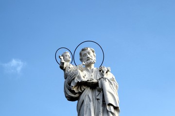 Statue of Saint Joseph. San Guzepp sculpture in Mosta, Malta