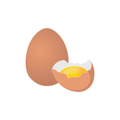 Eggs on a white background vector illustration