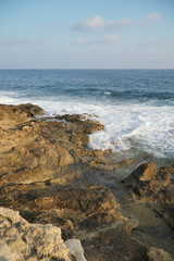 Fototapeta na wymiar Coral Bay Sea in Cyprus, summer on the island