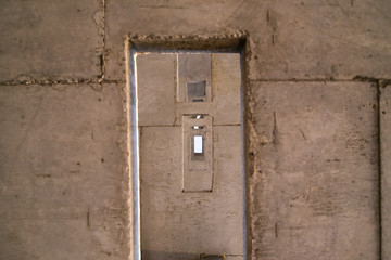 construction site building with cement material structure