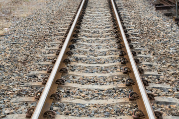 The railway track for diesel train