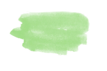 Abstract green watercolor on white background