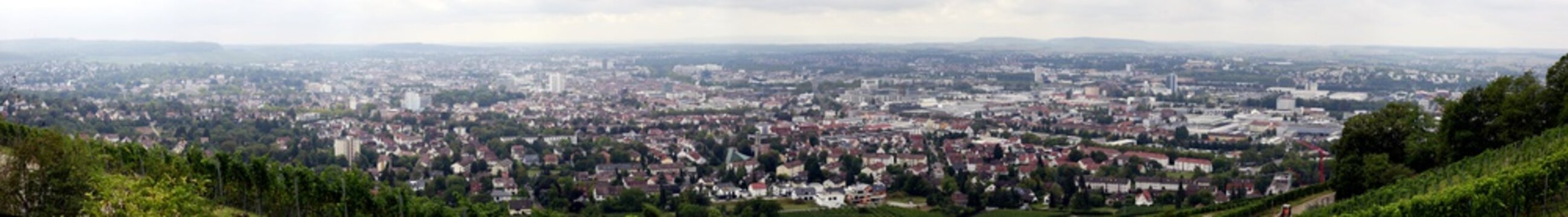 Blick vom Wachtberg &uuml;ber Heilbronn und das Neckartal