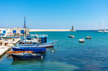 Naklejka na ściany i meble Italy, Bari, view of the port