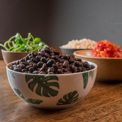 beans tomato rice and salsa bolw burrito ingredients