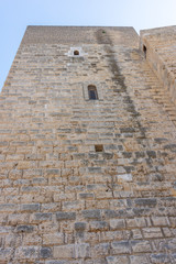 Fototapeta na wymiar Italy, Bari, view and details of the Swabian castle, an imposing fortress dating back to the 13th century.
