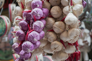 garlic on the market