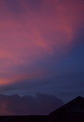 sunset in mountains