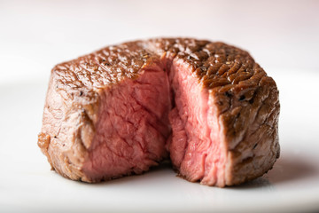 inside face of cutted beef fillet mignon
