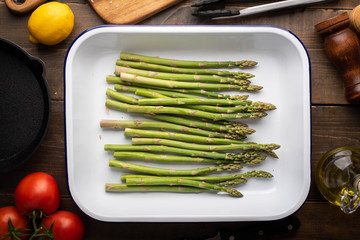 preparation of grilled asparagus image