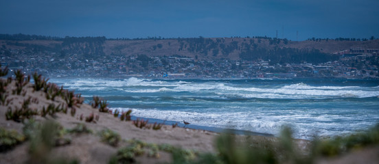panoramic view of coastline