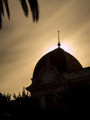 Silhouette of old building