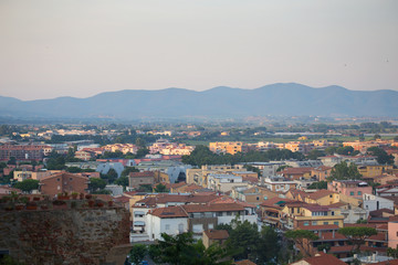 Fototapeta na wymiar Castigliano Della Pescaia, Italy, view to the town