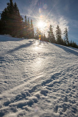 Naklejka premium winter in mountain