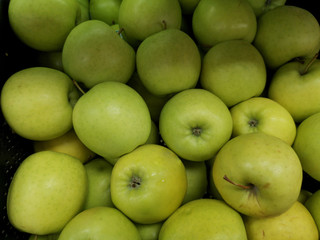 green apples in shopping centre UK 