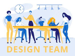 Design Team Group of Creative Men and Women Banner